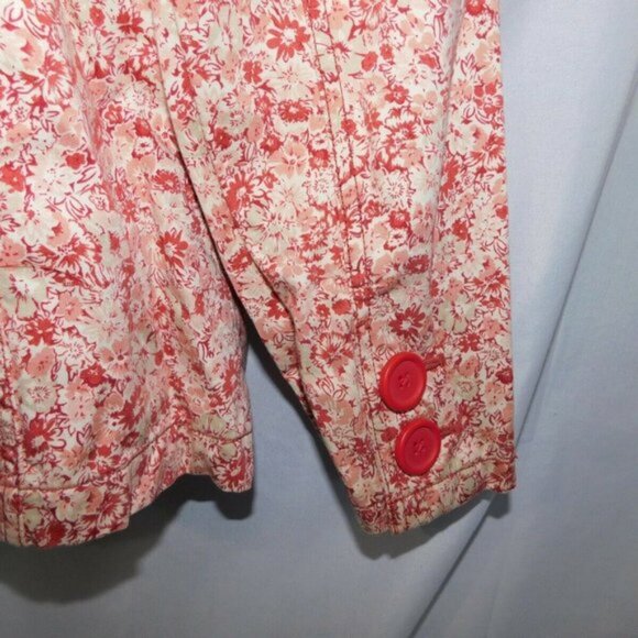 Eddie Bauer Floral Blazer - Red and Cream - Picture 10 of 10